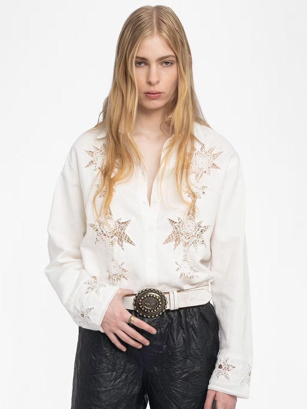 AM1366 Lindsay logo tops Ivory アイボリー andmary Lindsay logo tops ivory