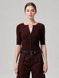 Wren Cardigan in Mahogany