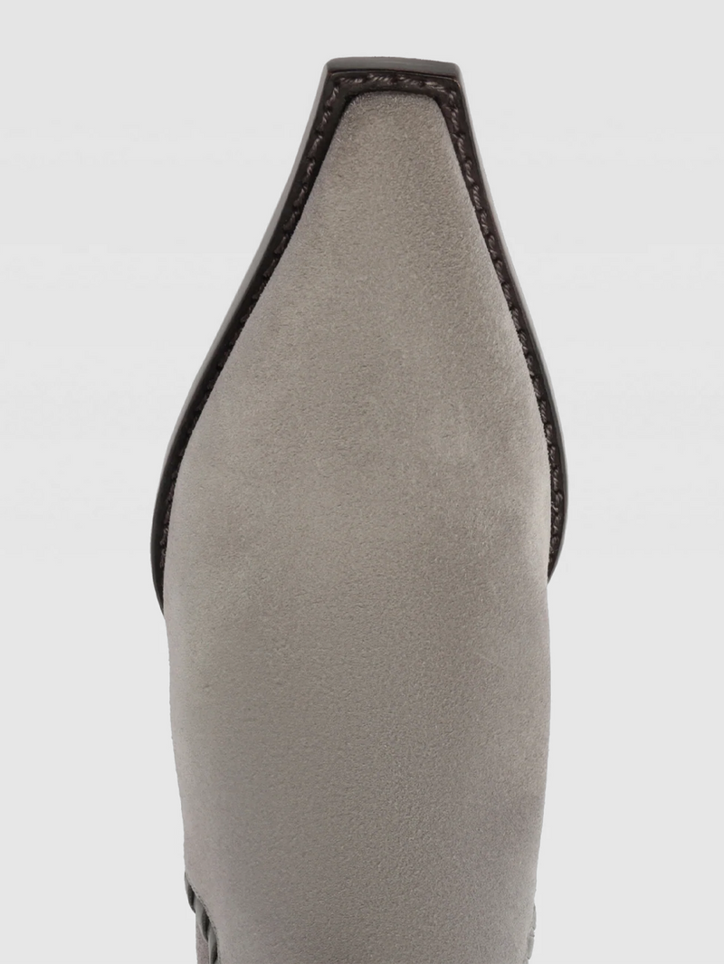 Victoria Saddle Cement Suede Booties