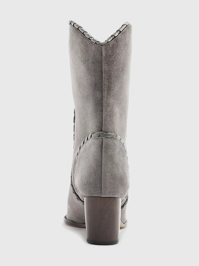 Victoria Saddle Cement Suede Booties
