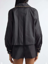 Rhinestone Chain Adami Jacket in Black