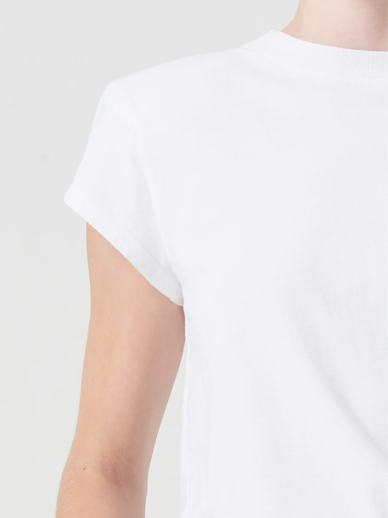 Bryce Shoulder Pad Tee in White