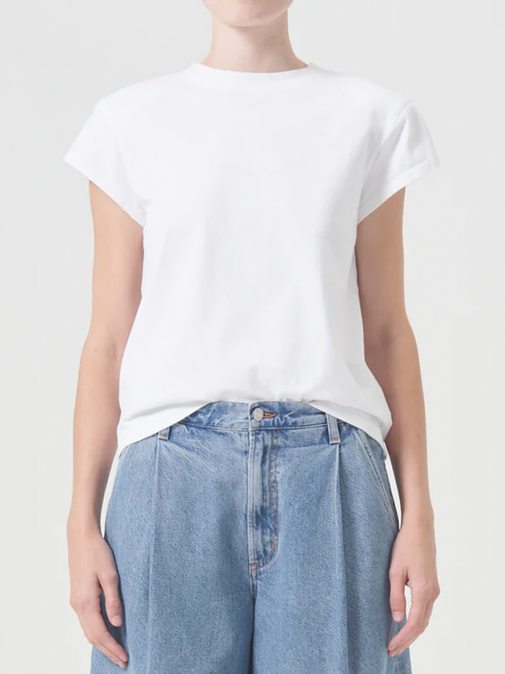 Bryce Shoulder Pad Tee in White