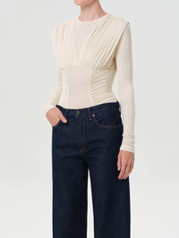 Abbi Bodysuit in Oat Milk