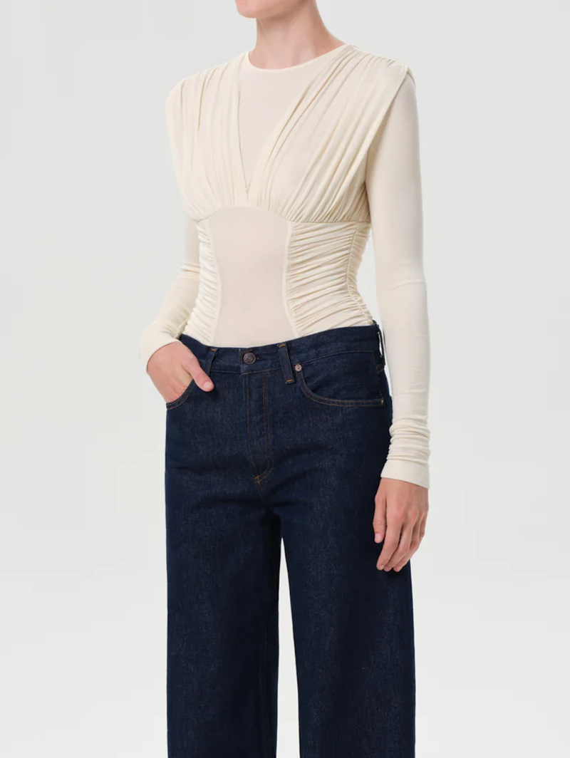 Abbi Bodysuit in Oat Milk