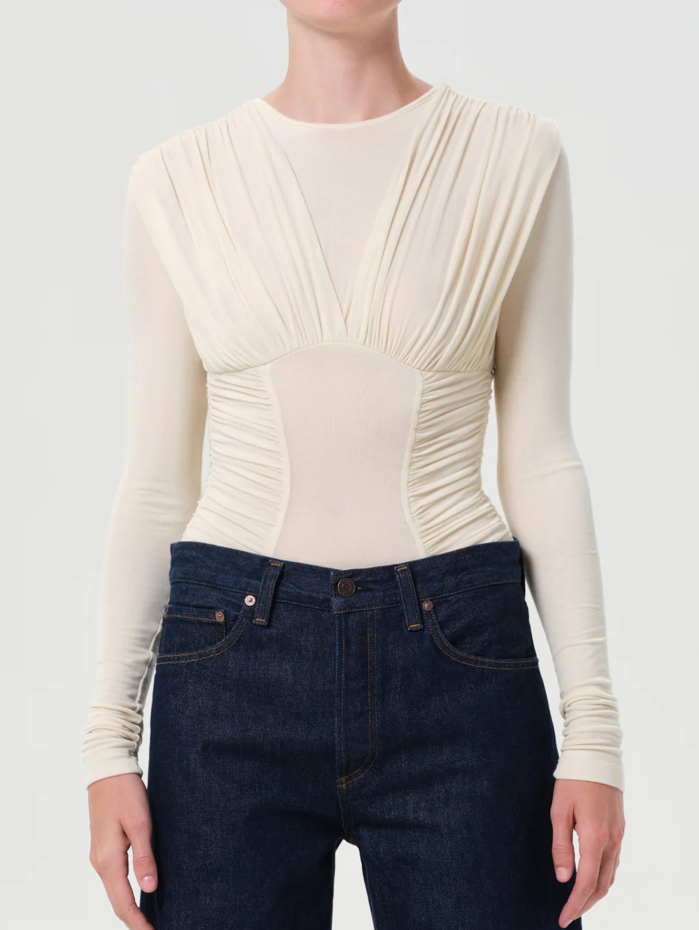 Abbi Bodysuit in Oat Milk