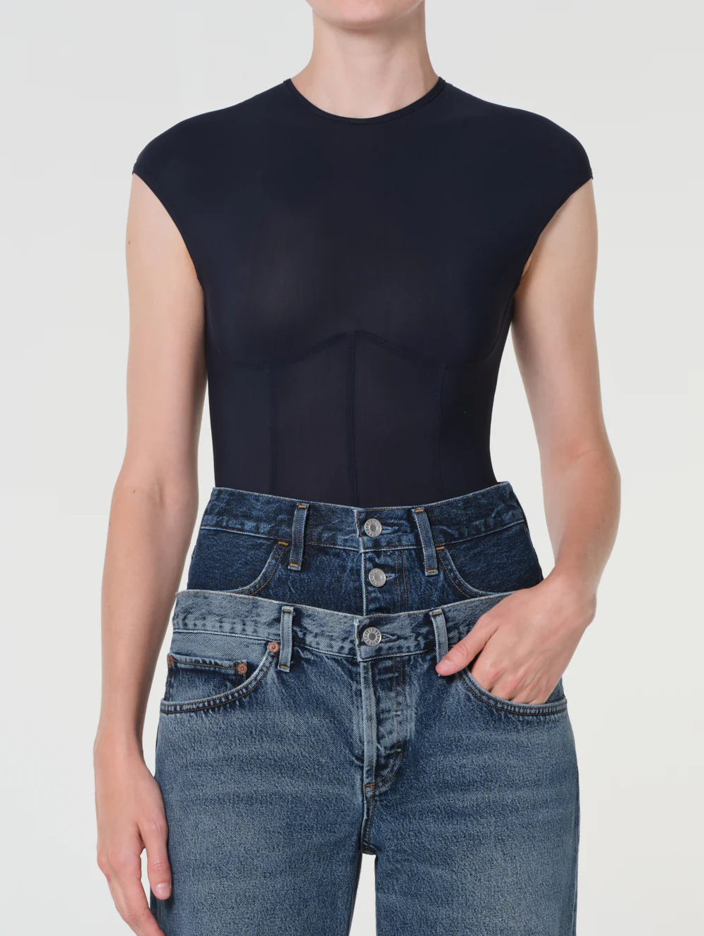 Nadia Bodysuit in Navy