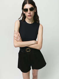 Rhoda Pleated A-Line Short in Holt