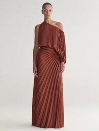 Bianca Satin Pleated Maxi Skirt by A.L.C. - View 2