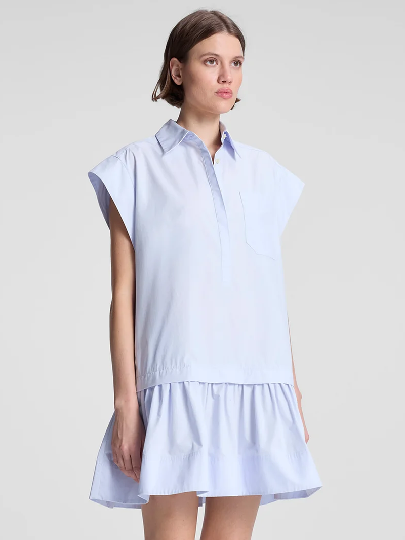 Brock Drop-Waist Shirtdress