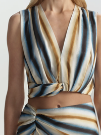 A.L.C. Brooklyn Striped Top in TAHOE BLUE/MILK CHOCOLATE – Image 4