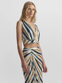 A.L.C. Brooklyn Striped Top in TAHOE BLUE/MILK CHOCOLATE – Image 5