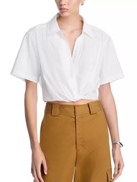 Lily Cropped Shirt by A.L.C.-BRIGHT WHITE-AMY Atelier