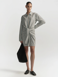 Mia Striped Mini Shirtdress by A.L.C.-ICE MINT/GANACHE-AMY Atelier