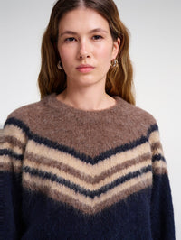 A.L.C. Sarah Sweater in Dark Taupe Combo – Image 2
