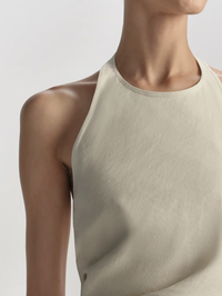 A.L.C. Sylvie Linen Halter Top in BUTTERCREAM – Image 3