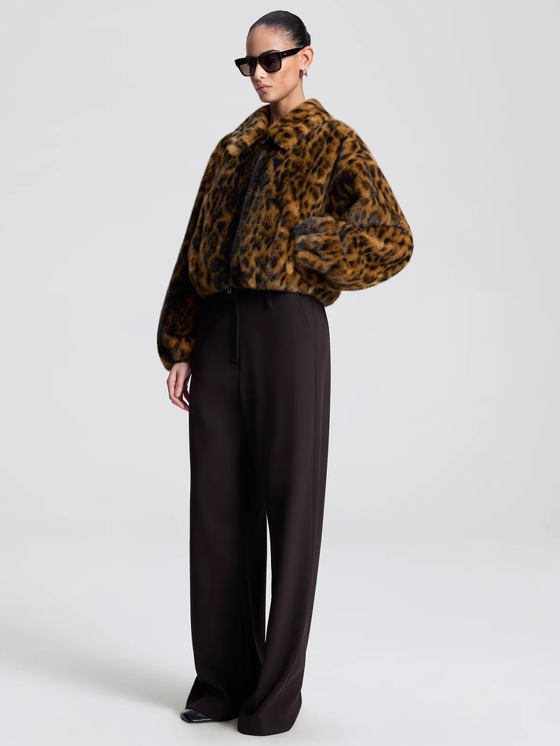 Esme Leopard Faux Fur Jacket