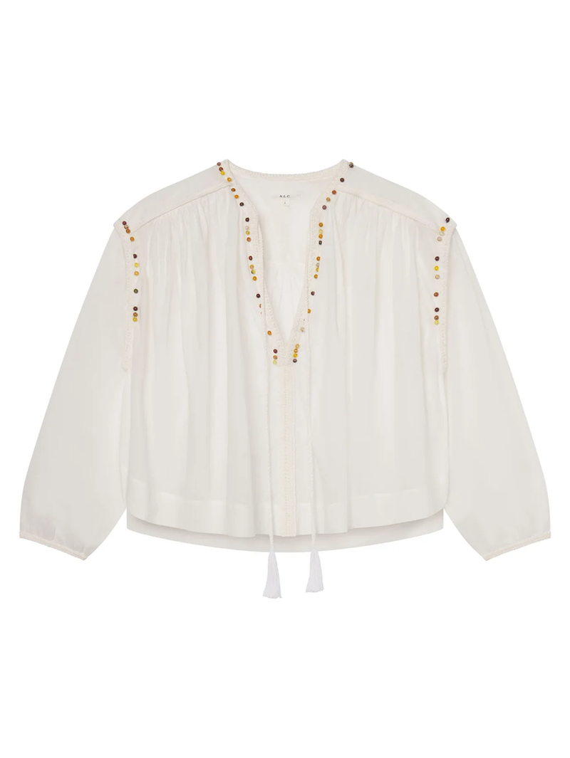 Jodie Beaded Long Sleeve Top