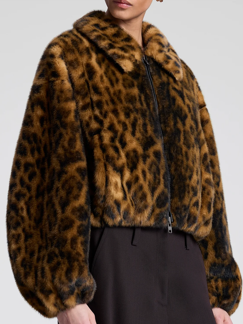 Esme Leopard Faux Fur Jacket