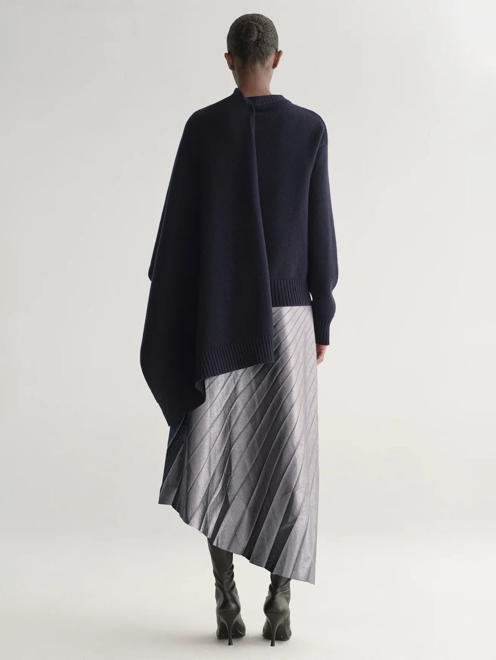 Tracy Metallic Vegan Leather Skirt