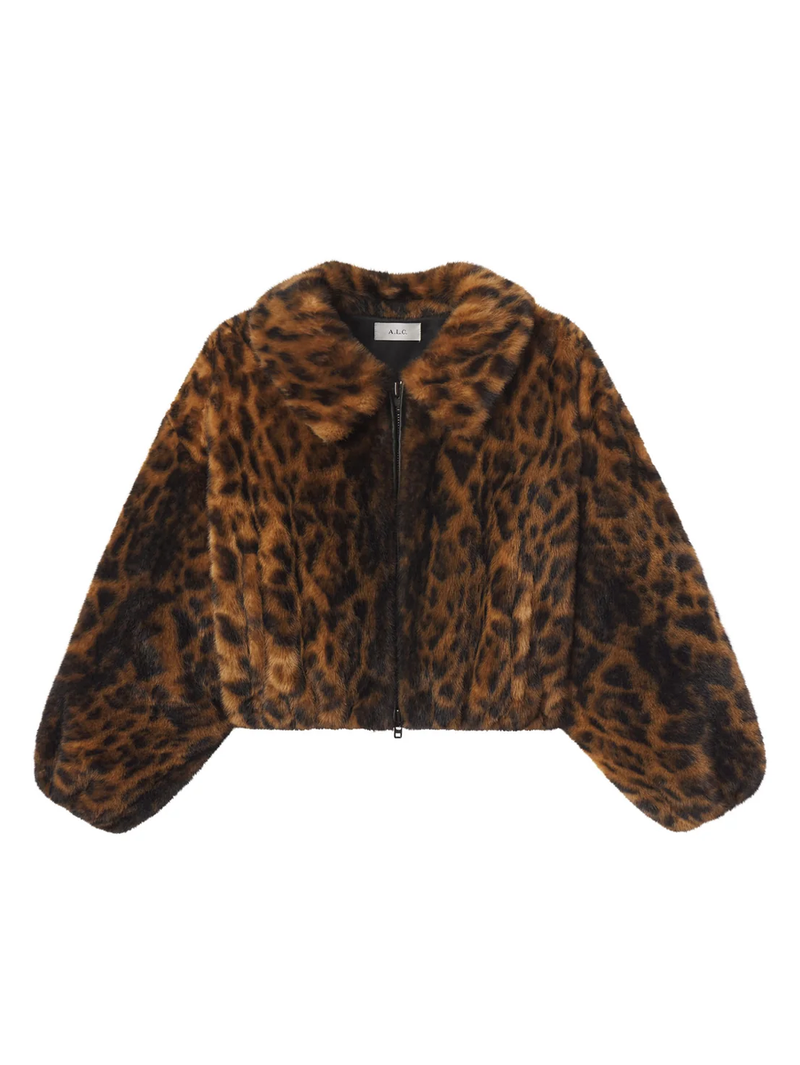 Esme Leopard Faux Fur Jacket