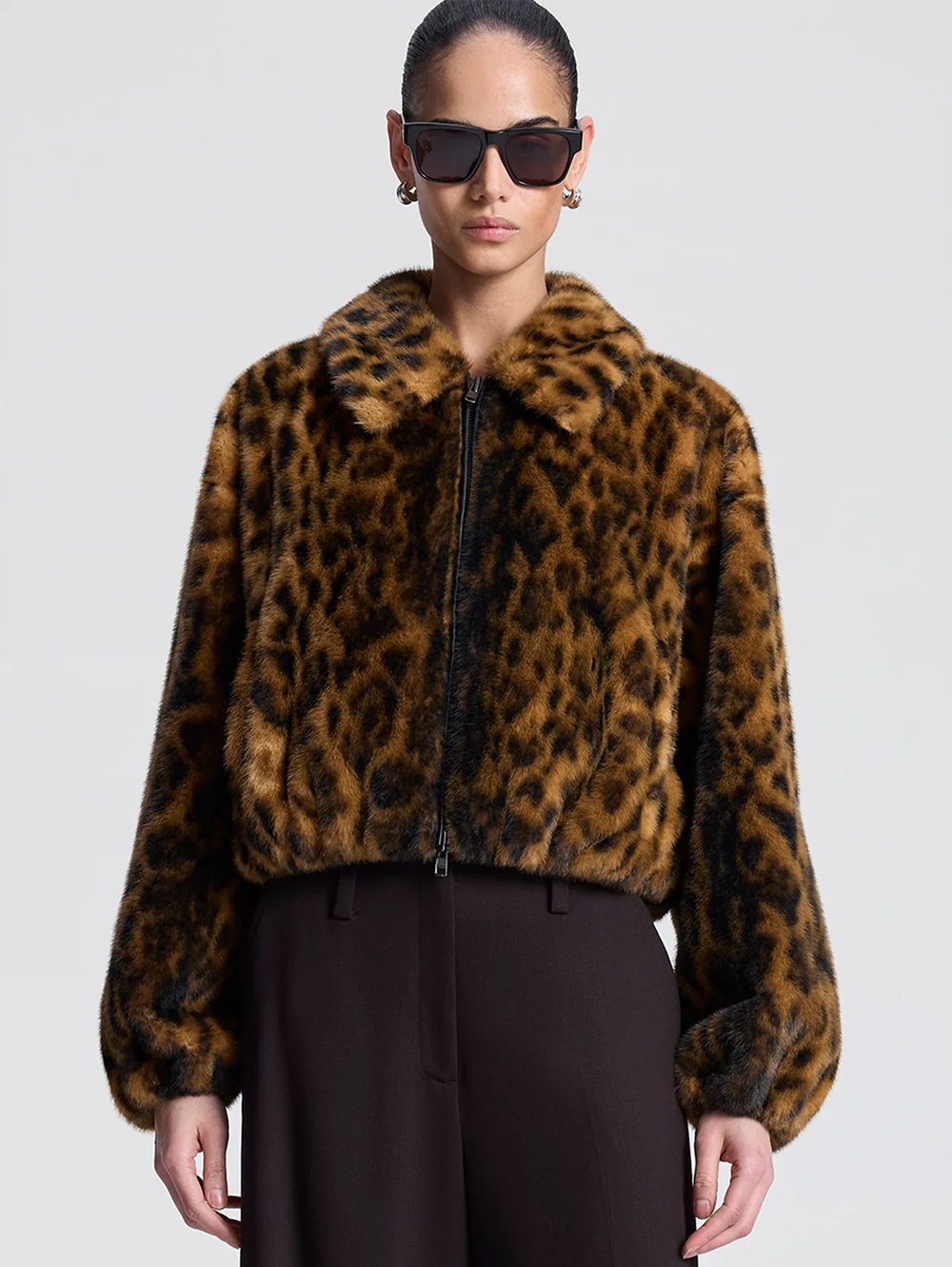 Esme Leopard Faux Fur Jacket