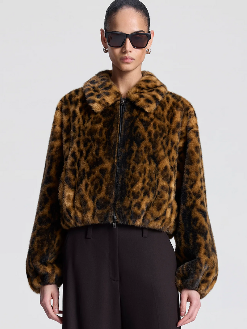 Esme Leopard Faux Fur Jacket