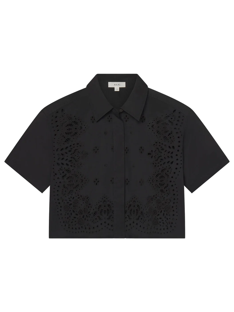 Jade Short-Sleeve Eyelet Top