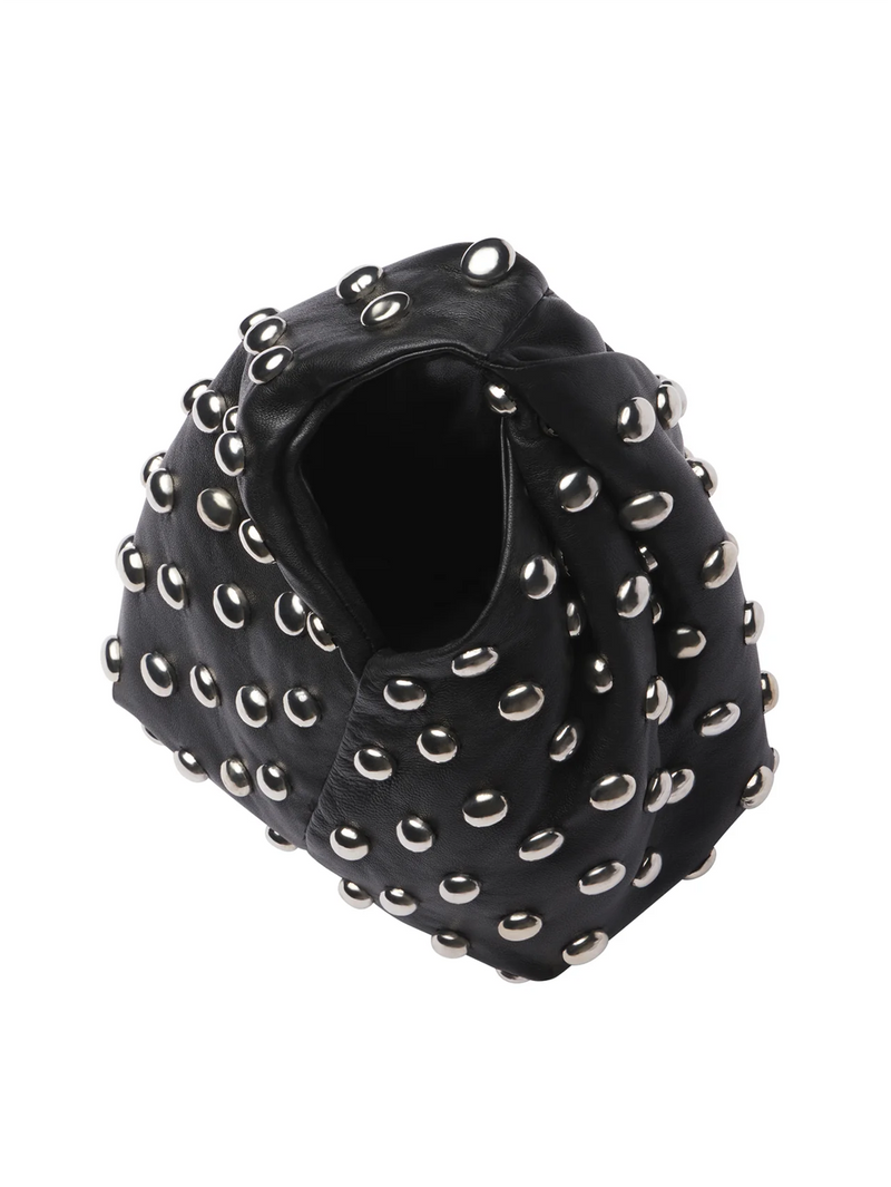 Simone Studded Leather Bag in Black