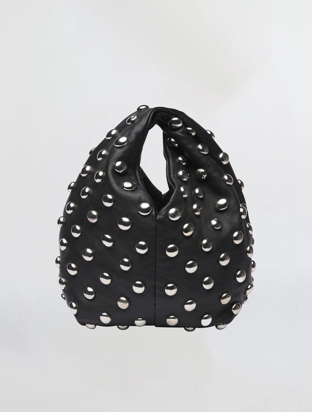 Simone Studded Leather Bag in Black