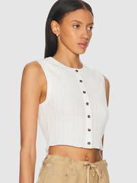 Lottie Top in Bright White