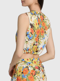 Brooklyn Top in Butter/Poppy Multi