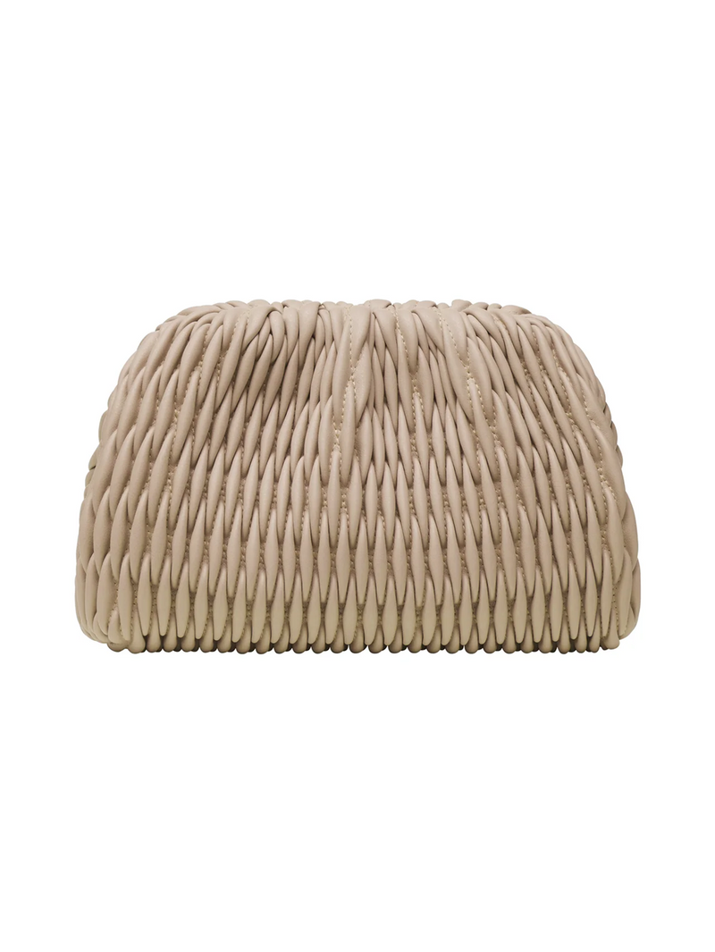 Enzo Clutch Bag in Beige