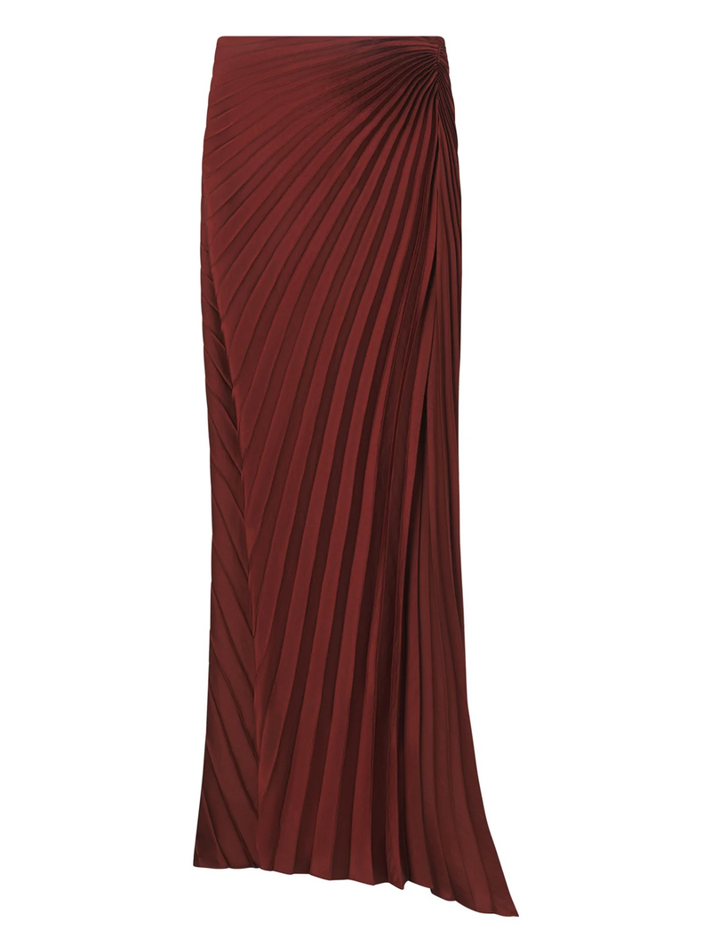 Bianca Satin Pleated Maxi Skirt