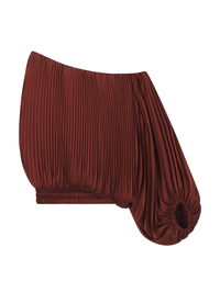 Mara Satin Pleated Asymmetric Top