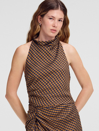 Penelope Top in Pecan/Navy
