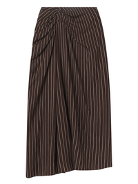 Jean Striped Midi Skirt