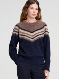 Sarah Sweater in Dark Taupe Combo