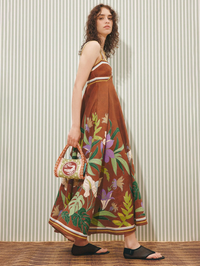 ALEMAIS Alfie Twist Sundress in CHOCOLATE – Image 4