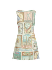 ALEMAIS Andie Denim Mini Dress in Multi – Image 1