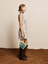ALEMAIS Andie Denim Mini Dress in Multi – Image 3