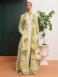 ALEMAIS Dixie Shirtdress in Citrus in CITRUS – Image 1