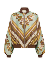 ALEMAIS La Rosa Jacquard Bomber Jacket in Multi – Image 1