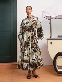 ALEMAIS OTIS SHIRTDRESS IN CHOCOLATE – Image 2
