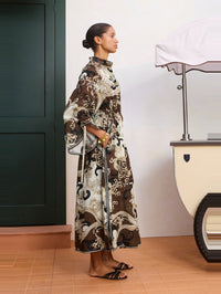 ALEMAIS OTIS SHIRTDRESS IN CHOCOLATE – Image 3