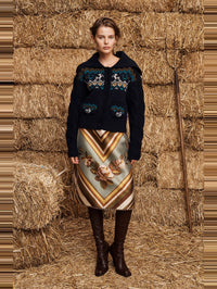 ALEMAIS Patsy Knit Cardigan in Ink – Image 2