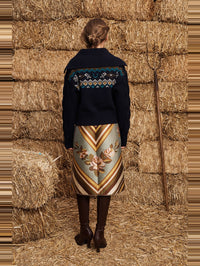 ALEMAIS Patsy Knit Cardigan in Ink – Image 4