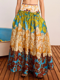 ALEMAIS Splice Midi Skirt in MULTI – Image 1