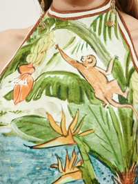 Toucan Tango Halter Mini Dress by ALEMAIS - View 4