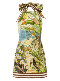 Toucan Tango Halter Mini Dress by ALEMAIS - View 5